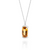Citrine quartz amulet necklace on silver chain