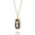 Smokey Quartz Amulet Necklace on Gold Chain