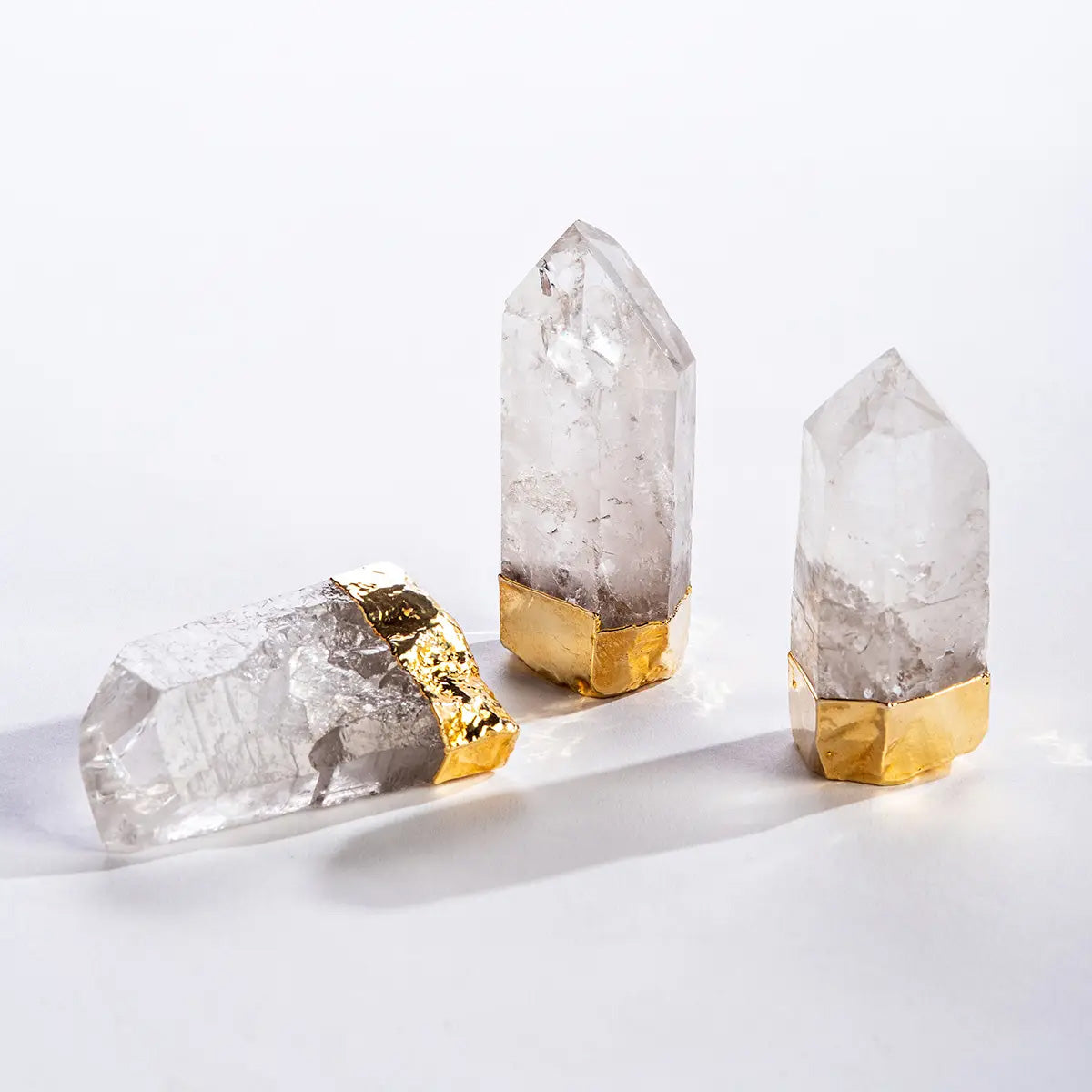 Gold Gilded Natural Standing Quartz Points