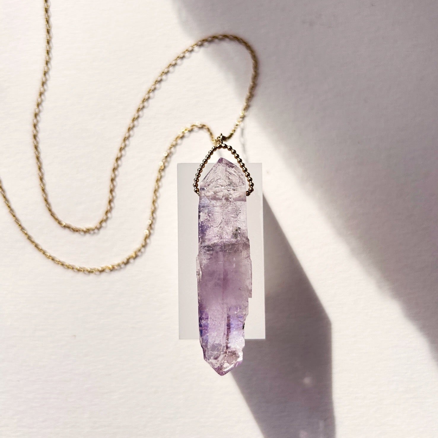 Raw Large Amethyst Amulet