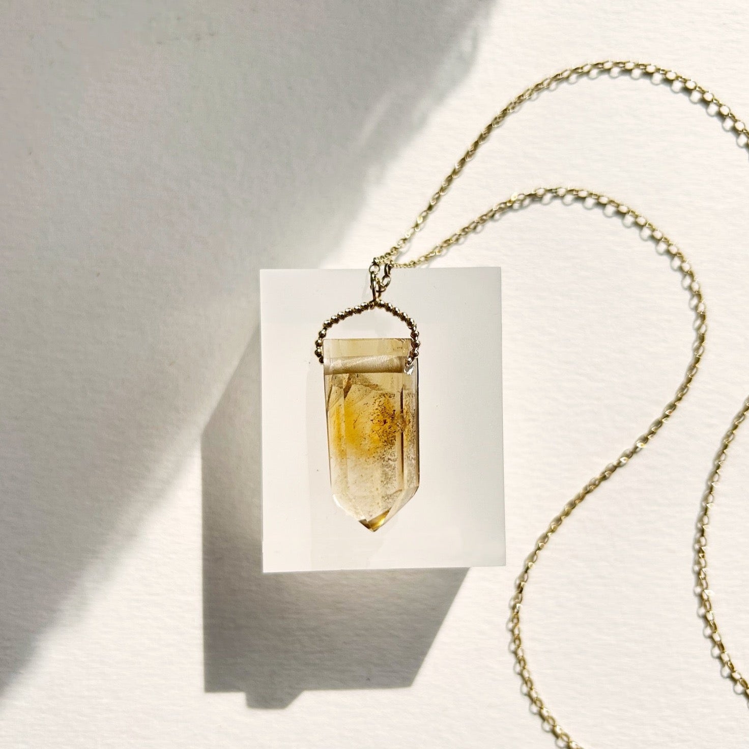 Raw Citrine Amulet