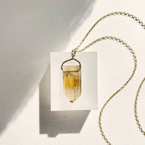 Raw Citrine Amulet