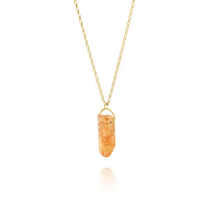 Raw Imperial Topaz Amulet