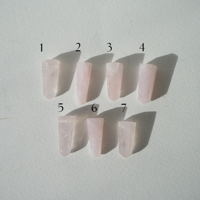 Raw Rose Quartz Tower Amulet