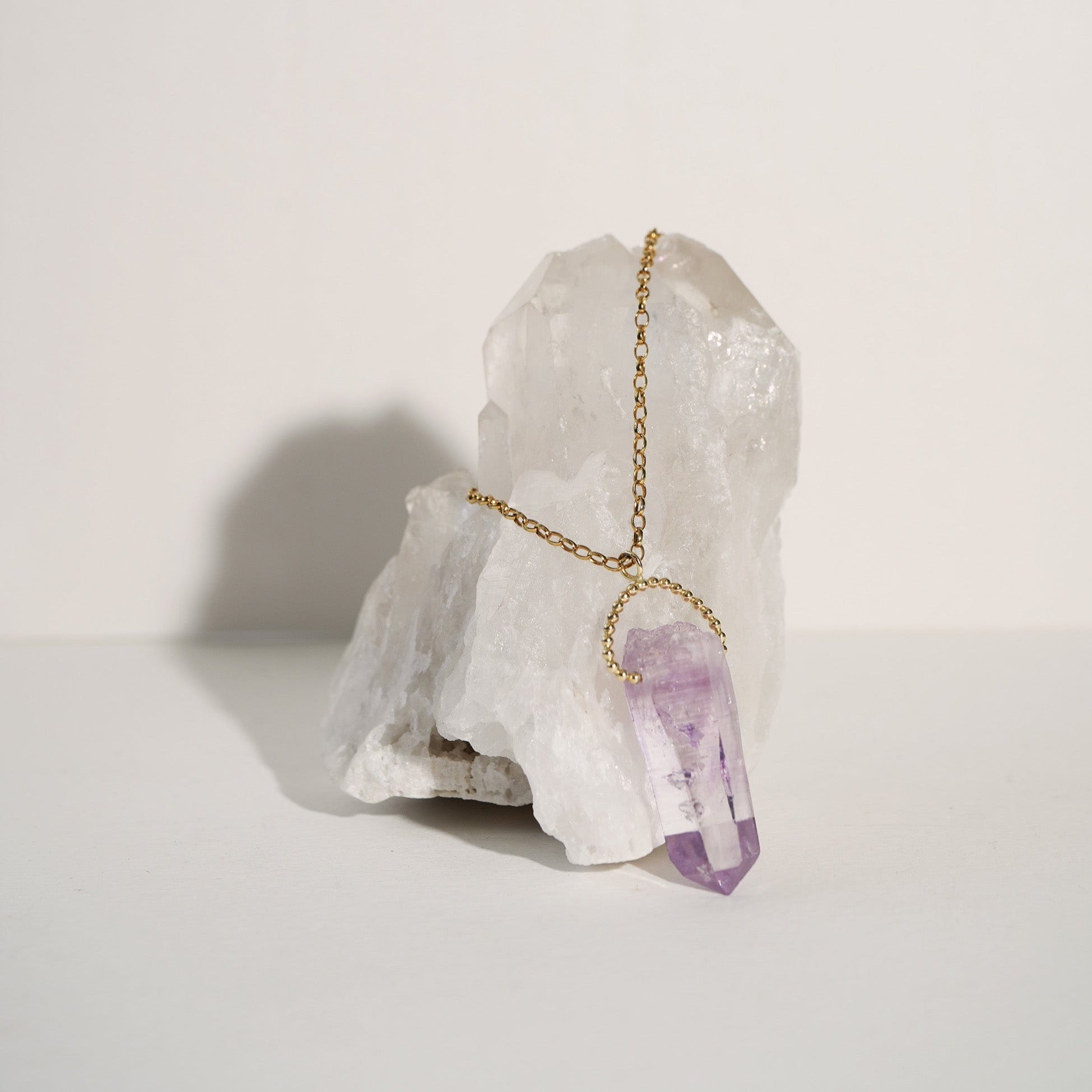 Raw Small Amethyst Amulet