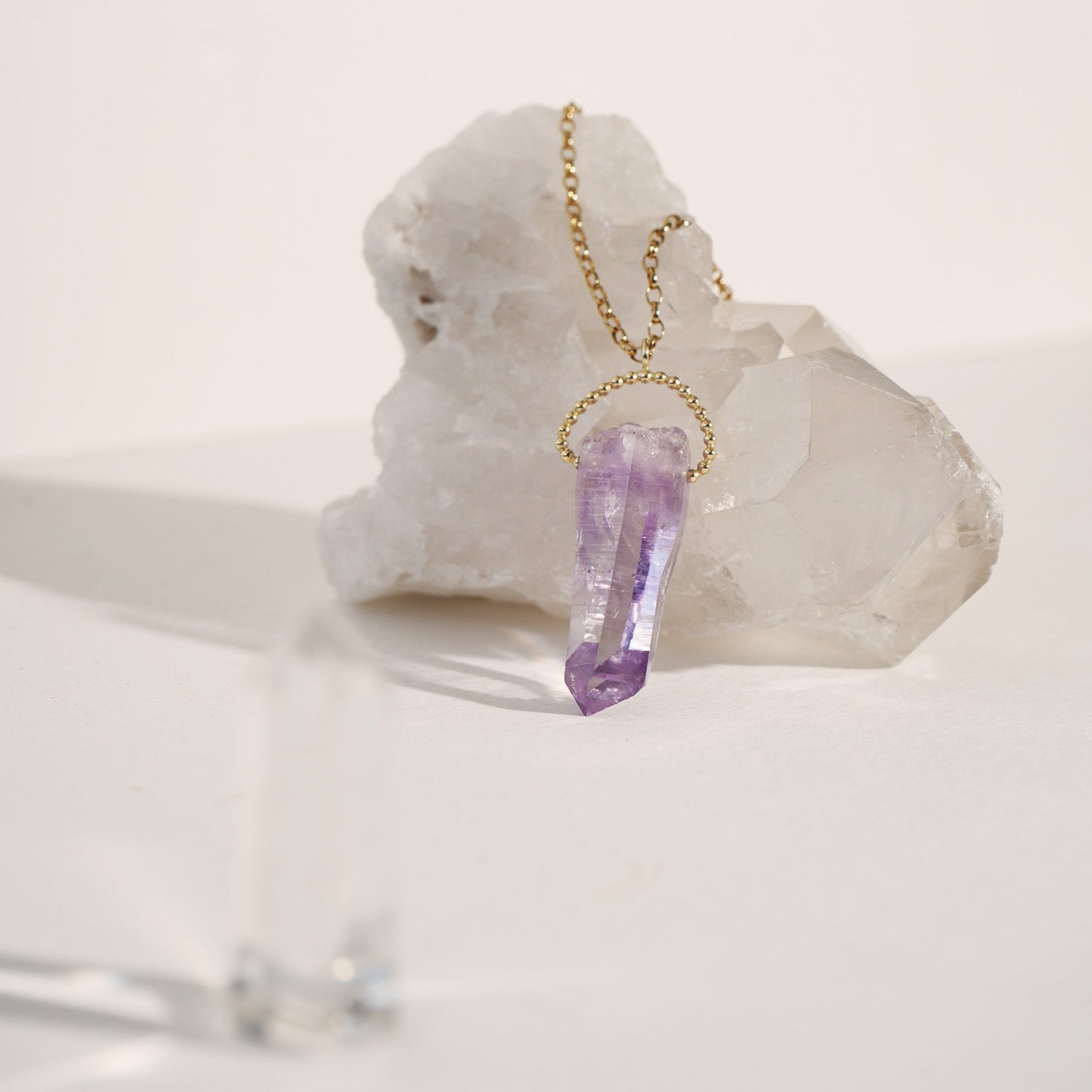 Raw Small Amethyst Amulet