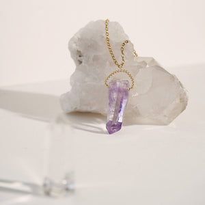 Raw Small Amethyst Amulet