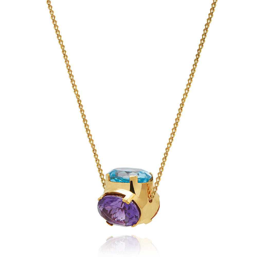 Bespoke Large Spinning stone necklace