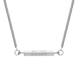 MEN'S PERSONALISED 4 SIDED SPINNING BAR NECKLACE