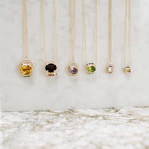 Bespoke Small Spinning stone necklace