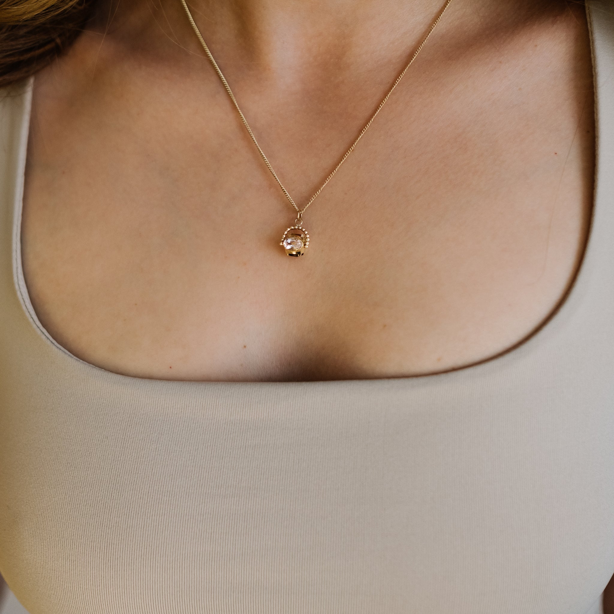 Small Bespoke Crystal Dial Necklace