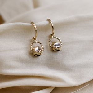 BESPOKE SMALL SPINNING STONE EARRINGS