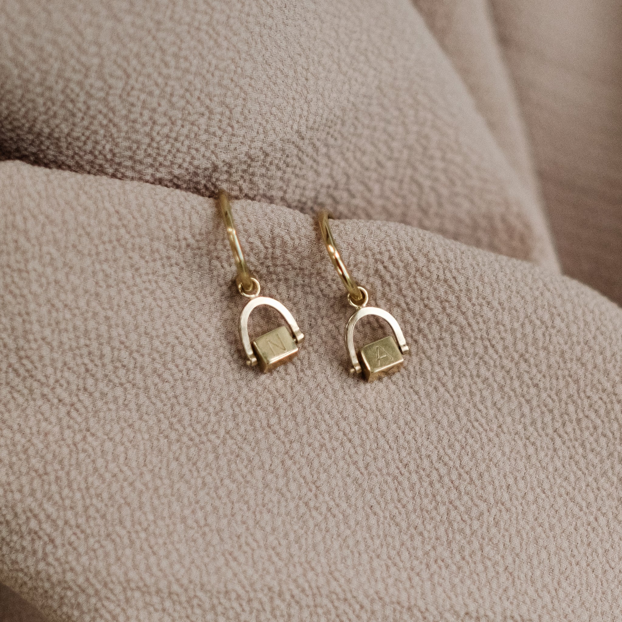 Personalised Diamond Spinning Cube Earrings
