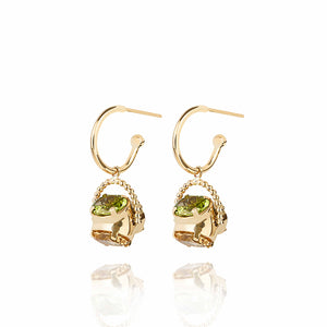 BESPOKE MEDIUM SPINNING STONE EARRINGS