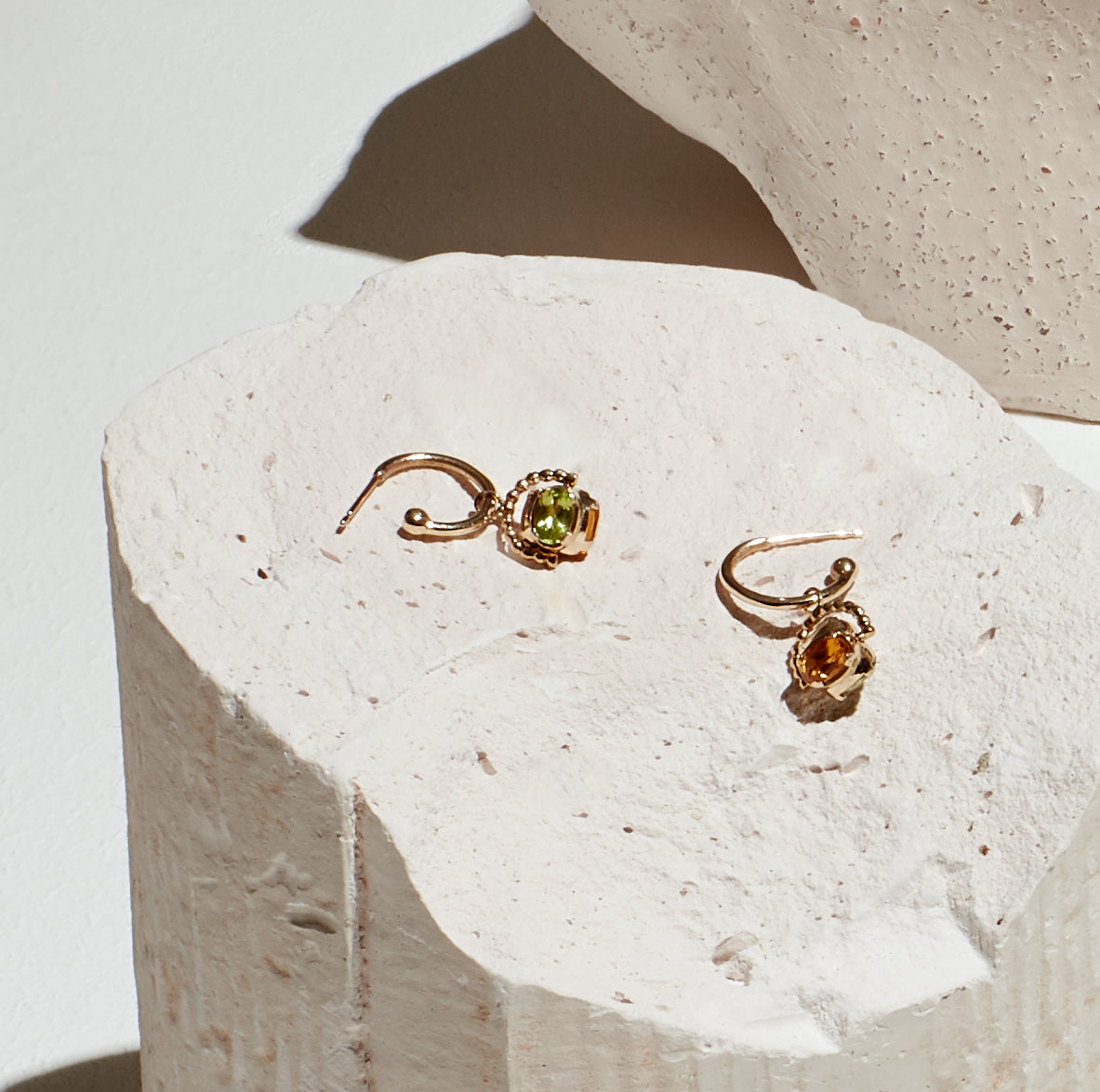 BESPOKE SMALL SPINNING STONE EARRINGS
