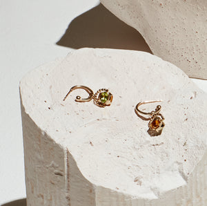 BESPOKE SMALL SPINNING STONE EARRINGS