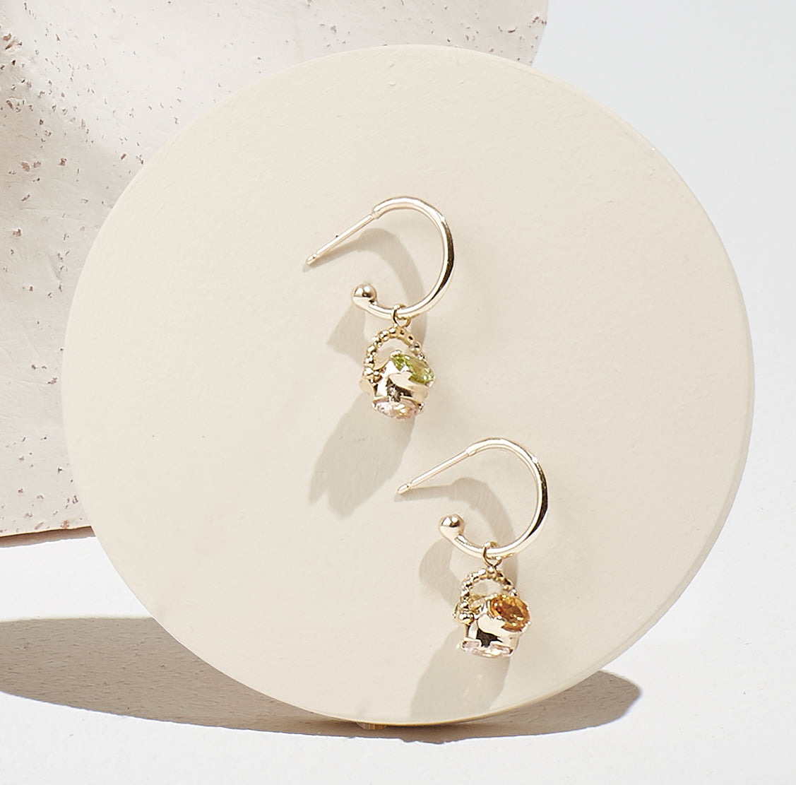 BESPOKE SMALL SPINNING STONE EARRINGS