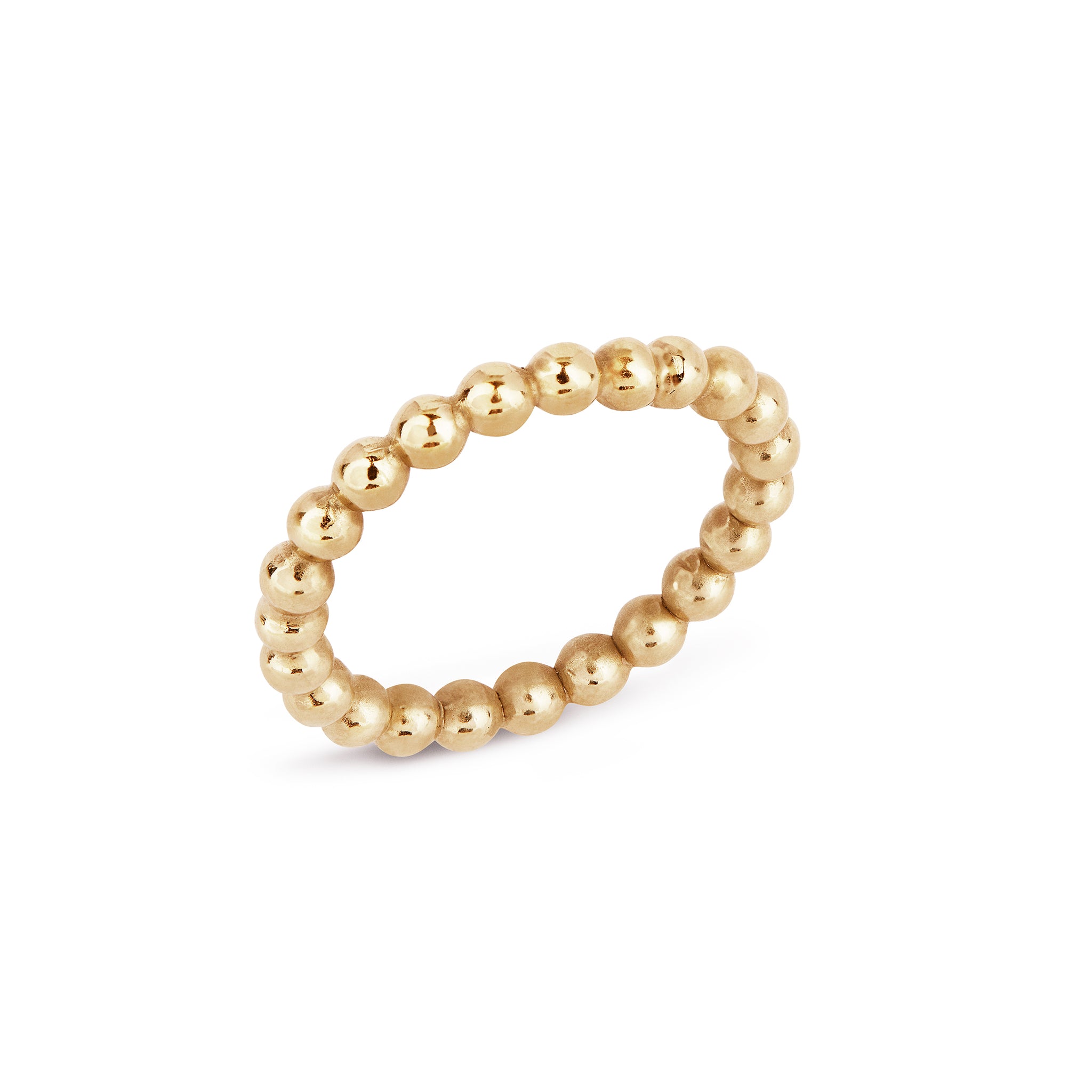 Thick Caviar Beaded Ring