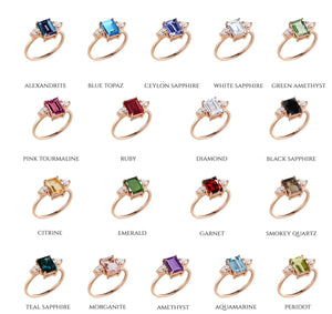 The Margot Ring - 18 stone options