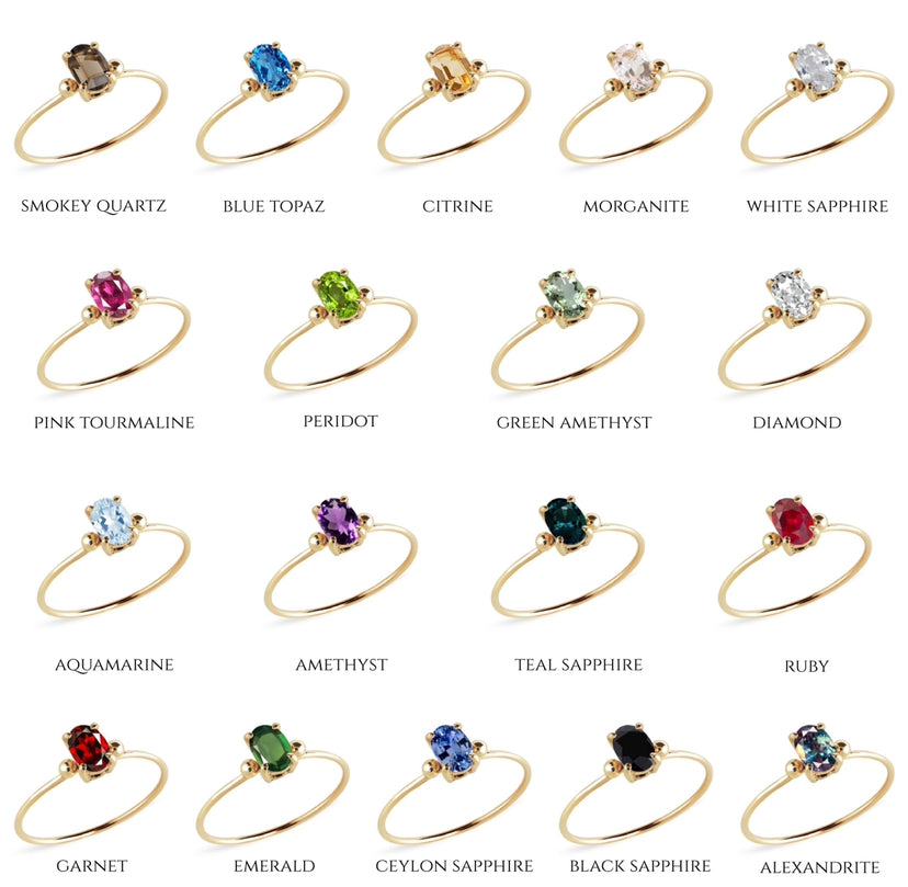 The Gia Ring - 18 stone options