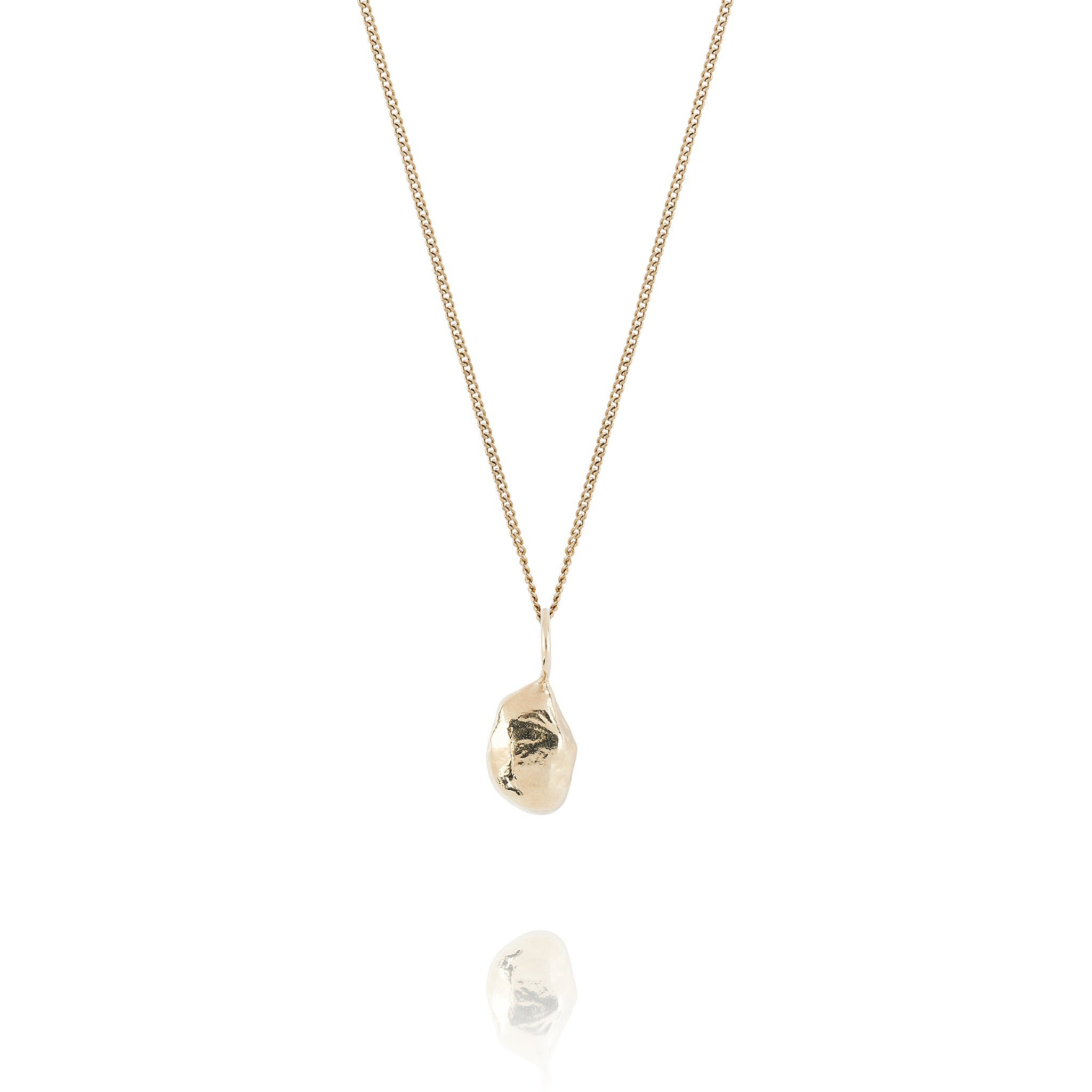 Molten Nugget Necklace - Fine Chain