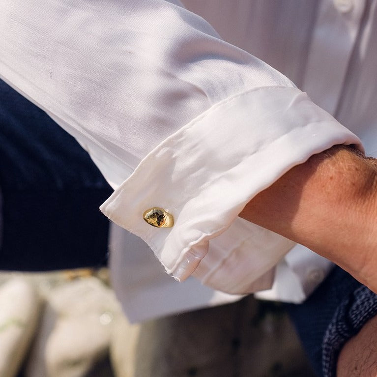 Whale Tail Molten Nugget cufflinks