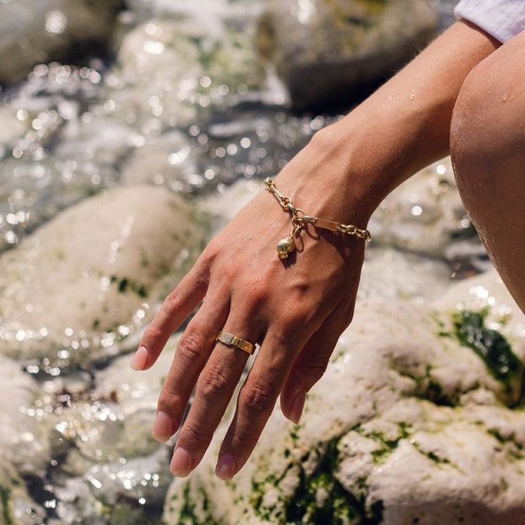 Molten Coral Sapphire Ring - Small