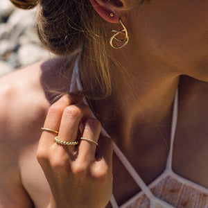 Thick Caviar Beaded Ring