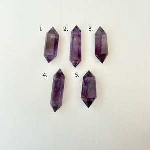 Raw Amethyst Double Point Amulet