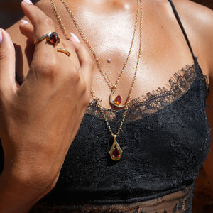 Star Seed Ashes Pendant - Garnet