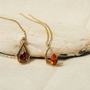 Star Seed Ashes Pendant - Garnet