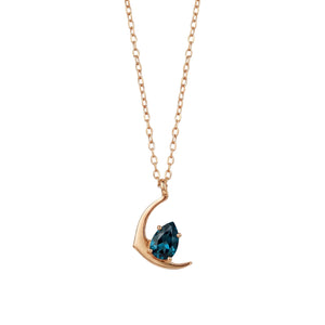 Waxing Crescent - London Blue Topaz