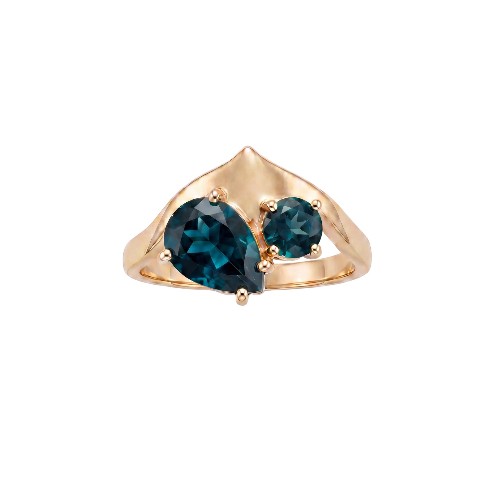 Tu Et Moi Ring - London Blue Topaz