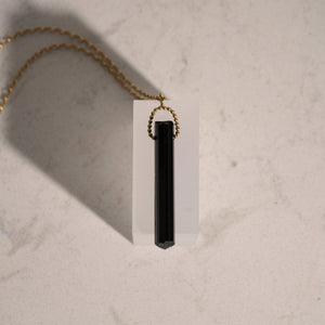 Raw Black Tourmaline Amulet