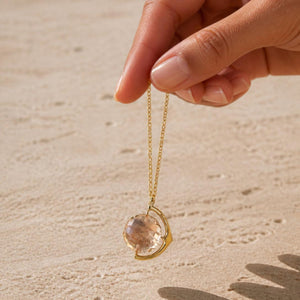 Pink Full Moon Spinning Pendant