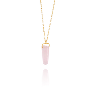 Raw Rose Quartz Tower Amulet