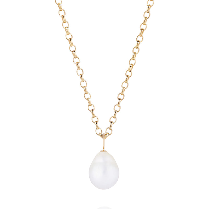 Baroque Pearl Necklace - Chunky chain