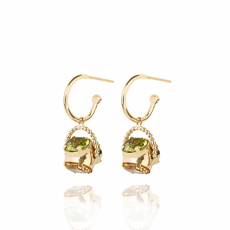 BESPOKE MEDIUM SPINNING STONE EARRINGS