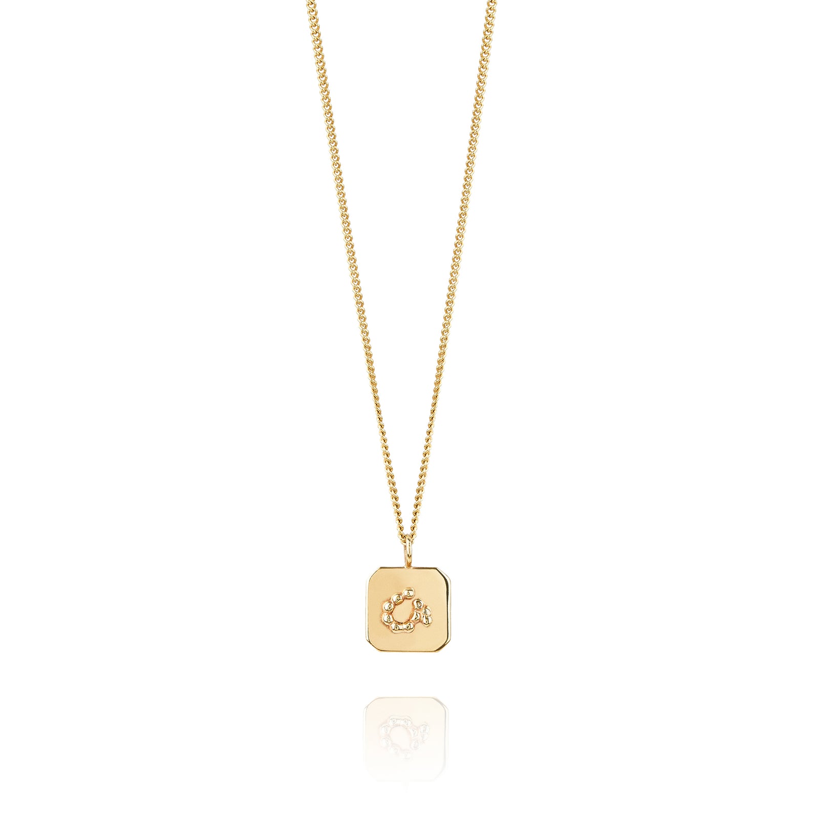 PERSONALISED ORGANIC INITIAL SQUARE PENDANT