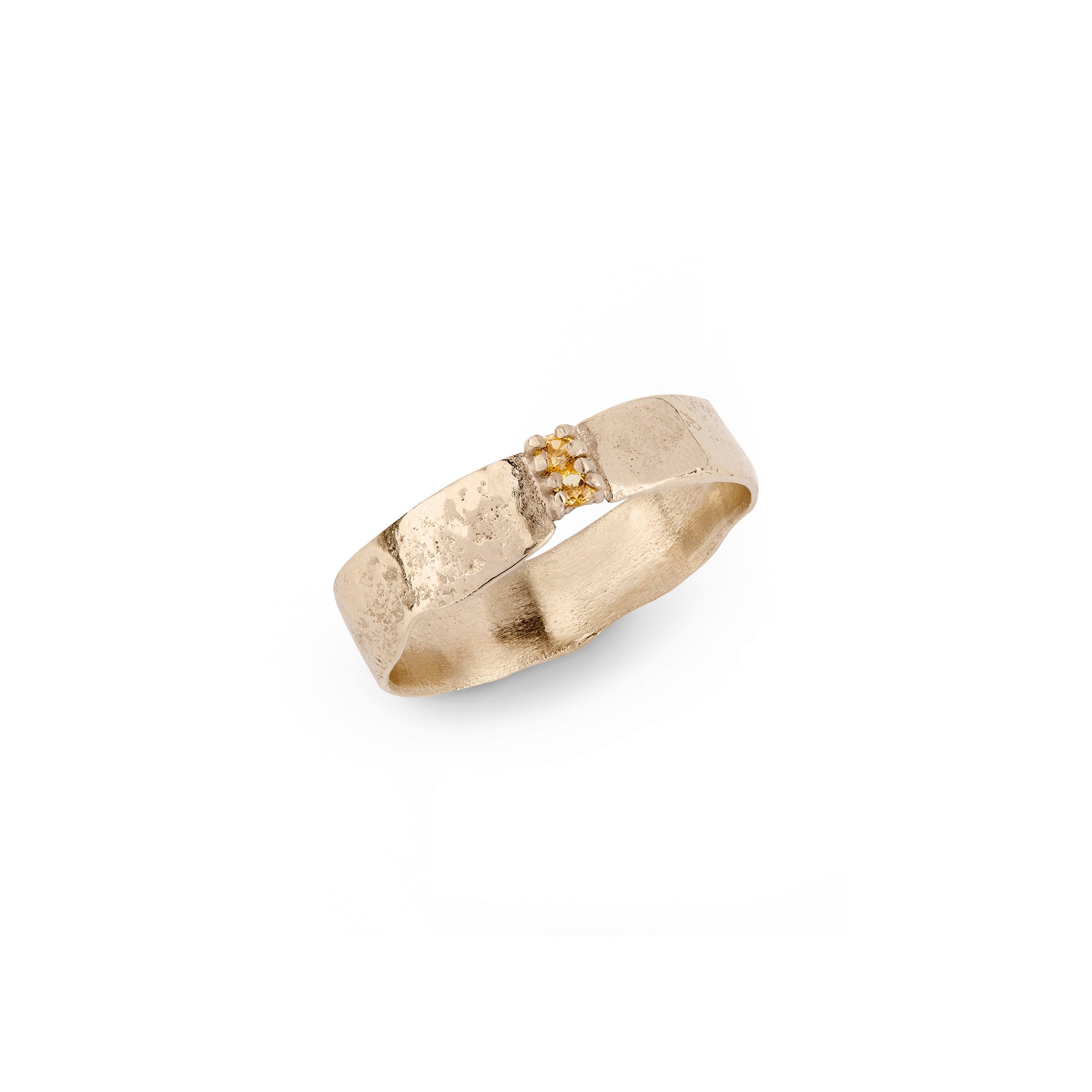 Molten Coral Sapphire Ring - Small