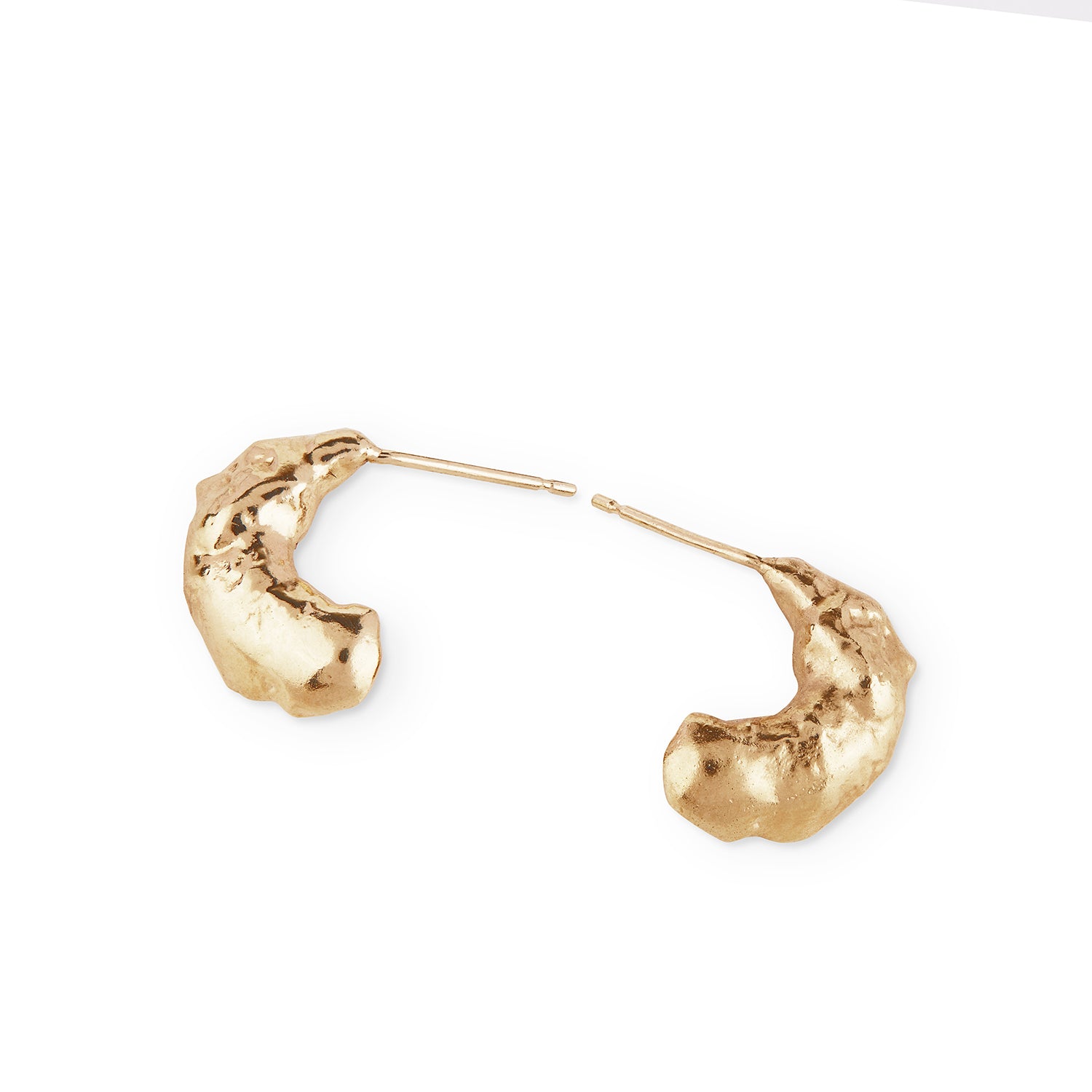 Small Curved Nugget Cuff Earrings