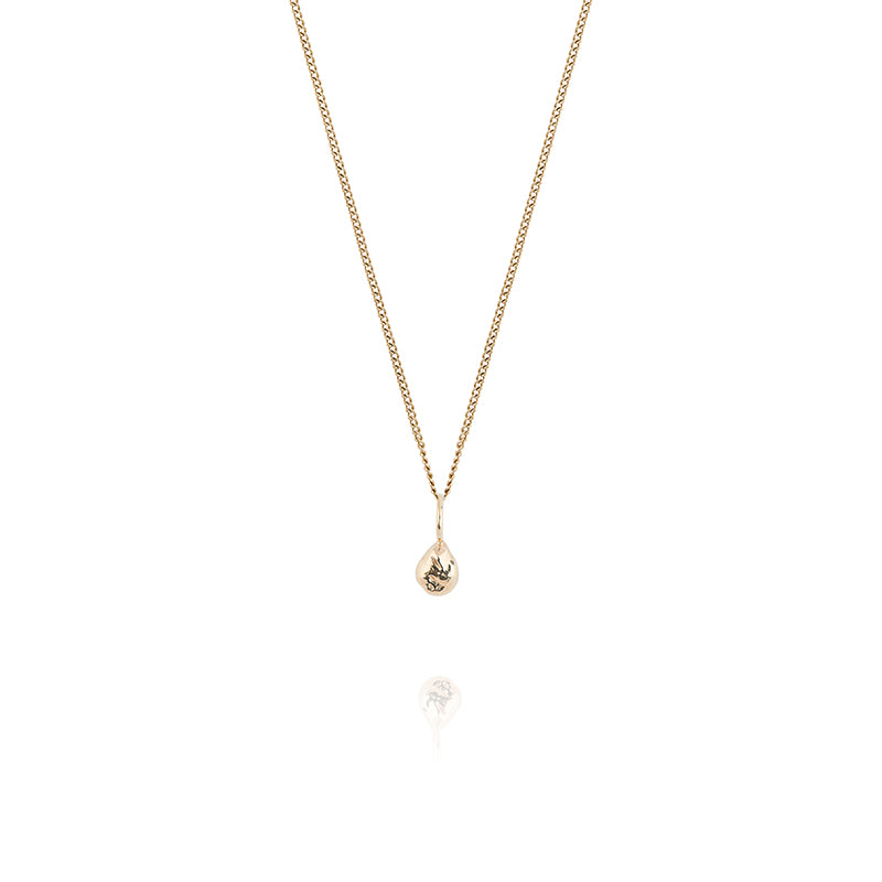 Small Molten Nugget Necklace - Fine Chain
