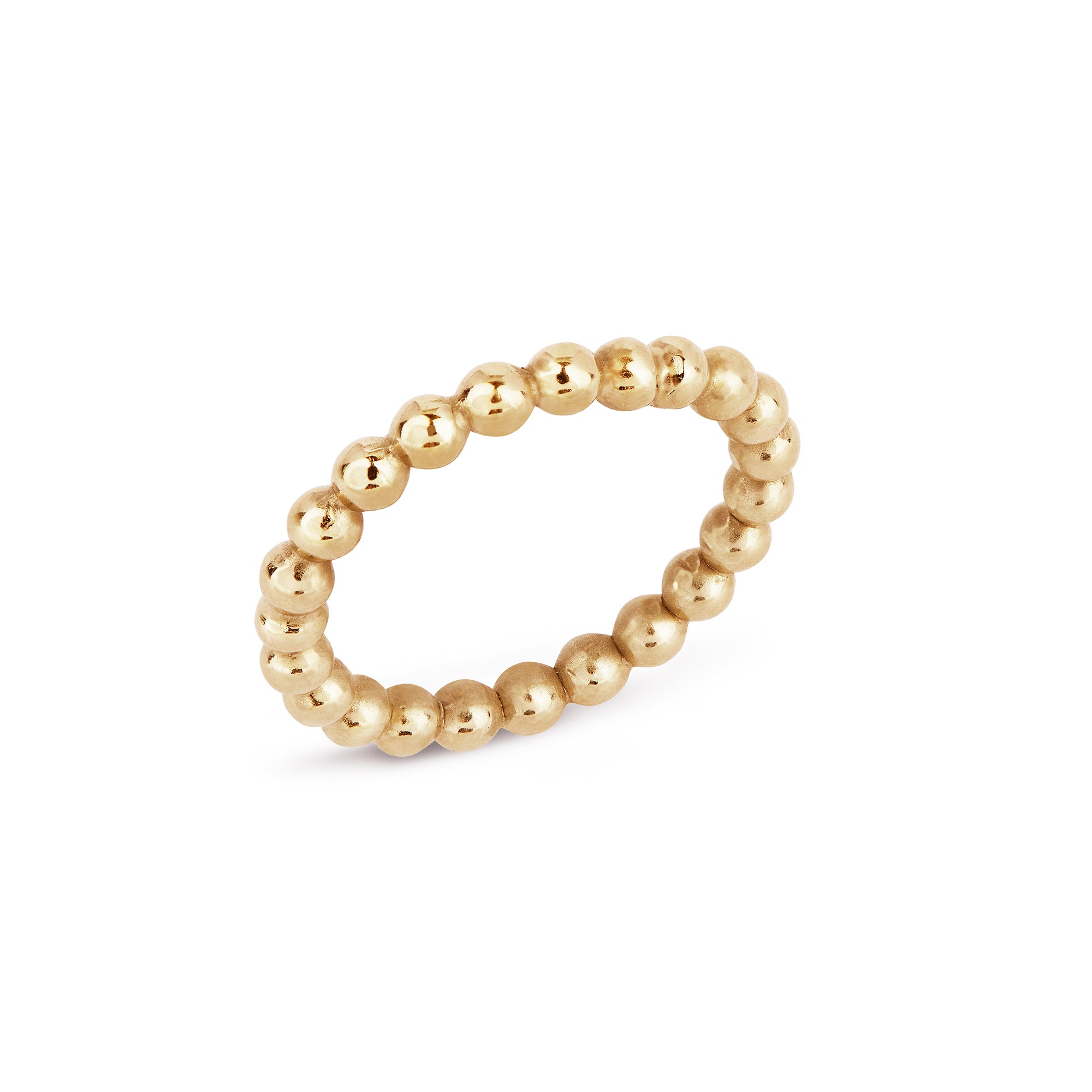 Thick Caviar Beaded Ring