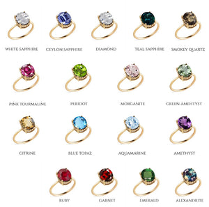The Carrie Ring - 16 stone options