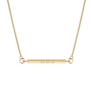 PERSONALISED "SKINNY" SPINNING BAR NECKLACE