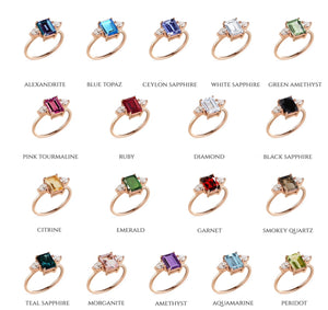 The Margot Ring - 18 stone options