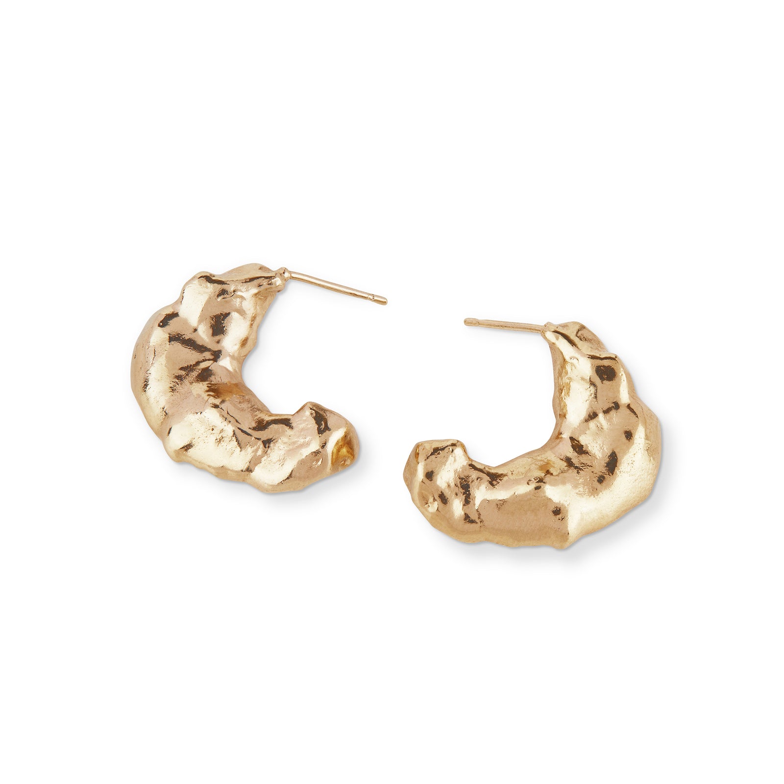 Curved Nugget Cuff Earrings